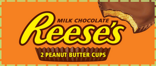 REESE'S MILK CHOCOLATE 2 PEANUT BUTTER CUPS logo