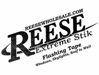 REESEWHOLESALE.COM REESE EXTREME STIK EXTREME STIK FLASHING TAPE WINDOWS, SKYLIGHTS, ROOF TO WALL logo