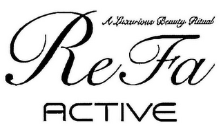 REFA ACTIVE A LUXURIOUS BEAUTY RITUAL logo