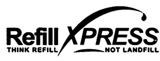 REFILL XPRESS THINK REFILL NOT LANDFILL logo