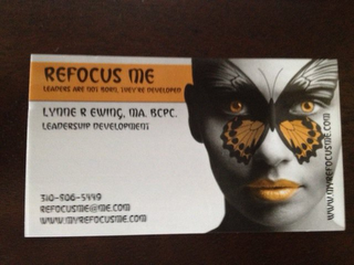 REFOCUS ME LEADERS ARE NOT BORN THEY'RE DEVELOPED LYNNE R EWING, MA. BCPC. LEADERSHIP DEVELOPMENT logo