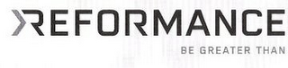 REFORMANCE BE GREATER THAN logo