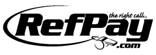 REFPAY .COM THE RIGHT CALL... logo