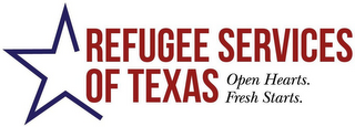 REFUGEE SERVICES OF TEXAS OPEN HEARTS. FRESH STARTS. logo