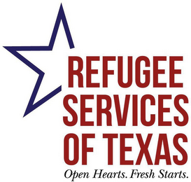 REFUGEE SERVICES OF TEXAS OPEN HEARTS. FRESH STARTS. logo