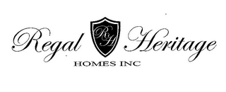 REGAL HERITAGE HOMES, INC RH logo
