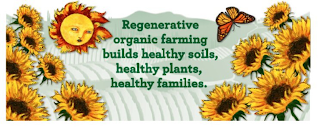 REGENERATIVE ORGANIC FARMING BUILDS HEALTHY SOILS, HEALTHY PLANTS, HEALTHY FAMILIES. logo