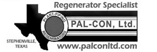 REGENERATOR SPECIALIST PAL-CON LTD.PLANT-PIPING REGENERATORS STEPHENVILLE, TEXAS WWW.PALCONLTD.COM logo