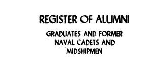 REGISTER OF ALUMNI GRADUATES AND FORMER NAVAL CADETS AND MIDSHIPMEN logo
