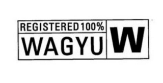 REGISTERED 100% WAGYU W logo