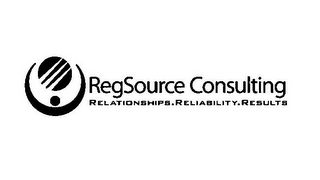 REGSOURCE CONSULTING RELATIONSHIPS. RELIABILITY. RESULTS logo