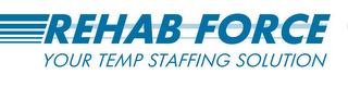 REHAB FORCE YOUR TEMP STAFFING SOLUTION logo