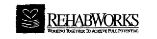 REHABWORKS WORKING TOGETHER TO ACHIEVE FULL POTENTIAL logo