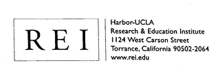 REI HARBOR-UCLA RESEARCH & EDUCATION INSTITUTE 1124 WEST CARSON STREET TORRANCE, CALIFORNIA 90502-2064 WWW.REI.EDU logo