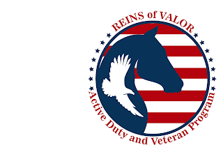 REINS OF VALOR ACTIVE DUTY AND VETERAN PROGRAM logo