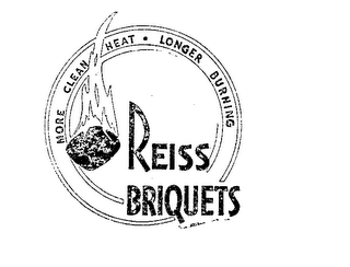REISS BRIQUETS MORE CLEAN HEAT . LONGER BURNING logo