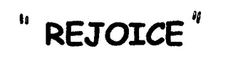 "REJOICE" logo