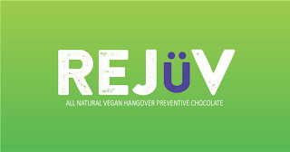 REJUV ALL NATURAL VEGAN HANGOVER PREVENTIVE CHOCOLATE logo