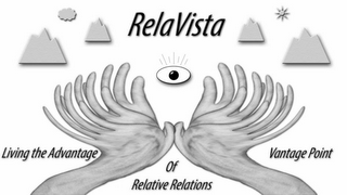 RELAVISTA LIVING THE ADVANTAGE VANTAGE POINT OF RELATIVE RELATIONS logo