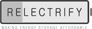 RELECTRIFY MAKING ENERGY STORAGE AFFORDABLE logo