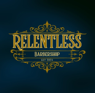 RELENTLESS BARBERSHOP EST 2024 logo