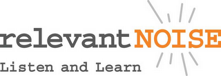 RELEVANTNOISE LISTEN AND LEARN logo