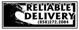 RELIABLE DELIVERY (858)272.2084 logo