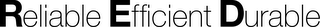 RELIABLE EFFICIENT DURABLE logo