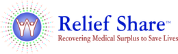 RELIEF SHARE RECOVERING MEDICAL SURPLUS TO SAVE LIVES logo