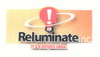 ! RELUMINATEINC. IT'S A BRIGHT IDEA. logo