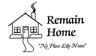 REMAIN HOME "NO PLACE LIKE HOME" logo