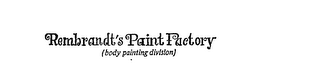 REMBRANDT'S PAINT FACTORY (BODY PAINTING DIVISION) logo