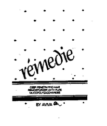 REMEDIE DEEP PENETRATING HAIR REMOISTURIZER WITH PURE MUCOPOLYSACCHARIDES logo