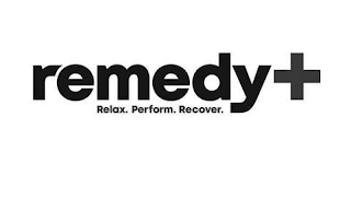 REMEDY RELAX. PERFORM. RECOVER. logo
