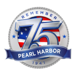 REMEMBER 75 PEARL HARBOR 1941 logo