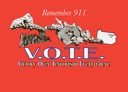 REMEMBER 911 V.O.T.E VICTORY OVER TERRORISM EVERYWHERE FLIGHT 93 logo