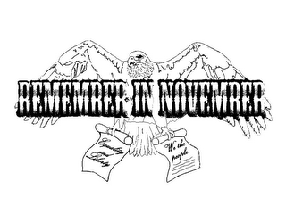 REMEMBER IN NOVEMBER EQUALITY AND LIBERTY WE THE PEOPLE logo