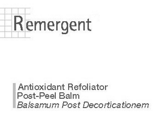 REMERGENT ANTIOXIDANT REFOLIATOR POST-PEEL BALM BALSAMUM POST DECORTICATIONEM logo