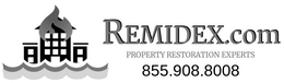 REMIDEX.COM PROPERTY RESTORATION EXPERTS 855.908.8008 logo