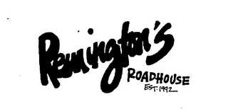 REMINGTON'S ROADHOUSE EST. 1992 logo