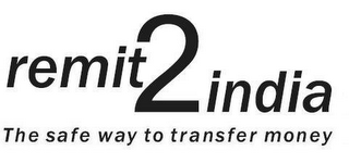 REMIT2INDIA THE SAFE WAY TO TRANSFER MONEY logo