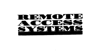 REMOTE ACCESS SYSTEMS logo