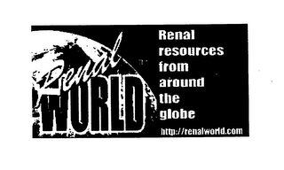 RENALWORLD RENAL RESOURCES FROM AROUND THE GLOBE HTTP://RENALWORLD.COM logo