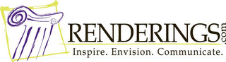 RENDERINGS.COM INSPIRE ENVISION COMMUNICATE logo
