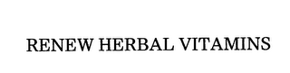 RENEW HERBAL VITAMINS CAPSULES logo