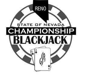 RENO STATE OF NEVADA CHAMPIONSHIP BLACKJACK GSR logo