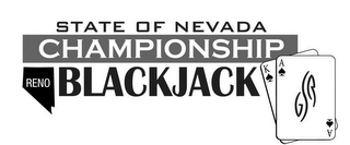 RENO STATE OF NEVADA CHAMPIONSHIP BLACKJACK GSR logo