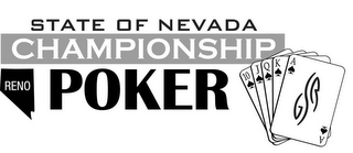 RENO STATE OF NEVADA CHAMPIONSHIP POKER GSR logo