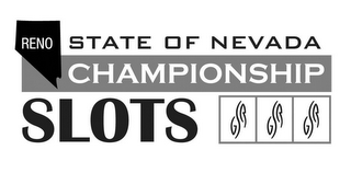 RENO STATE OF NEVADA CHAMPIONSHIP SLOTS GSR logo