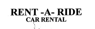 RENT -A- RIDE CAR RENTAL logo